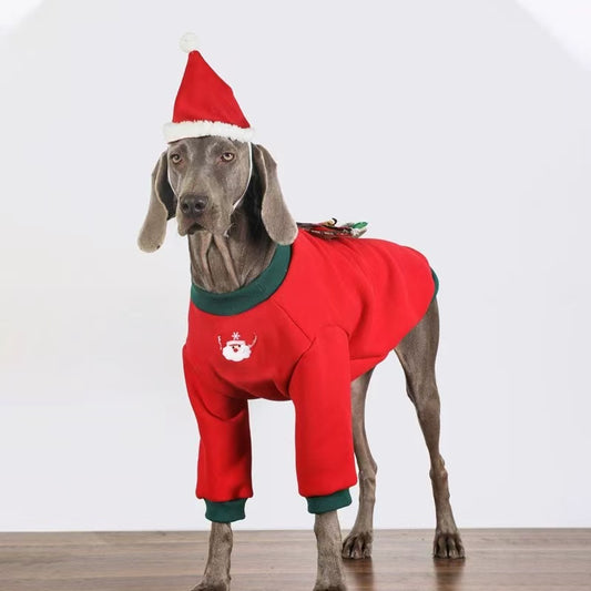 Wepeto Christmas Reindeer Gift Hoodie for Medium & Large Dogs