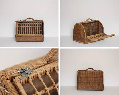 Handcrafted Rattan Cat Carrier – Inspired by Chinese Heritage
