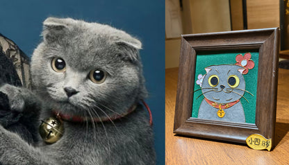 Custom Pet Portrait Enamel Art
