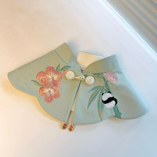 Peach Blossom & Bamboo Panda Pet Bib