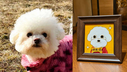 Custom Pet Portrait Enamel Art
