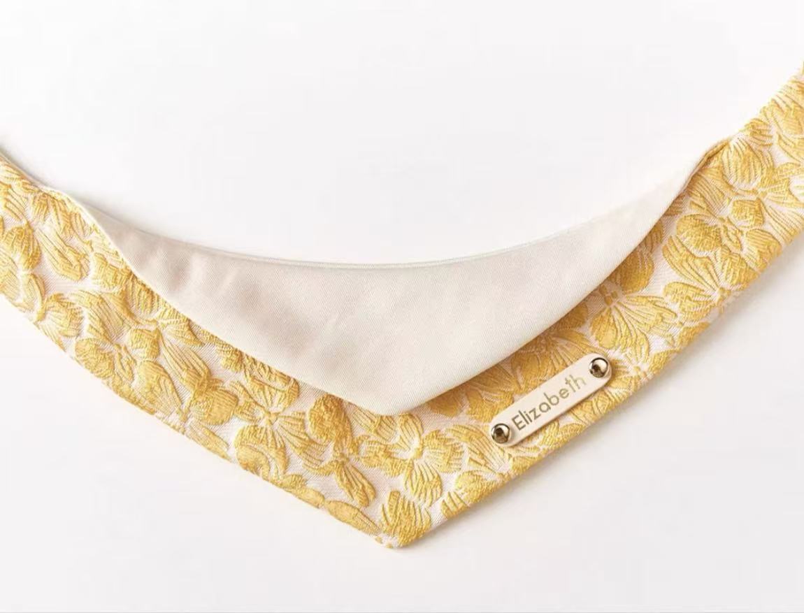 Golden Autumn Floral Pet Bib