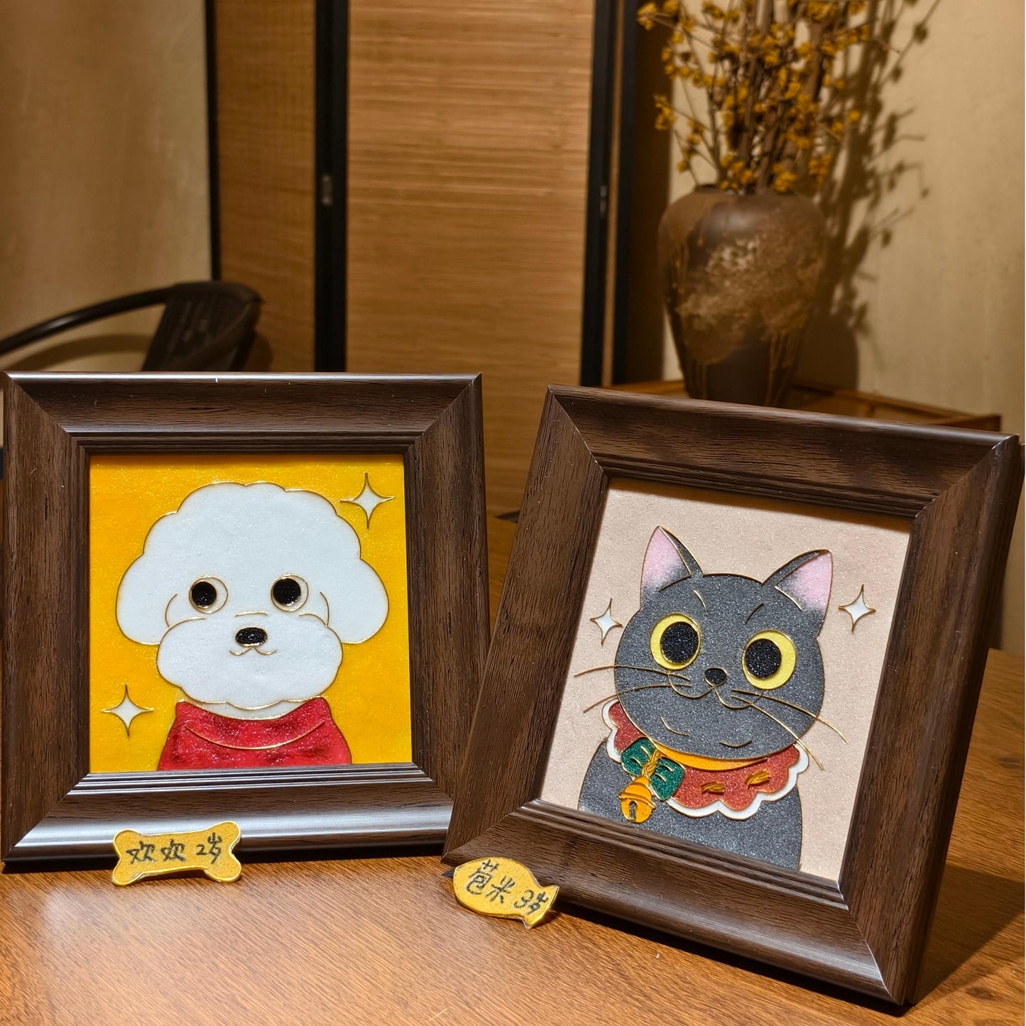 Custom Pet Portrait Enamel Art