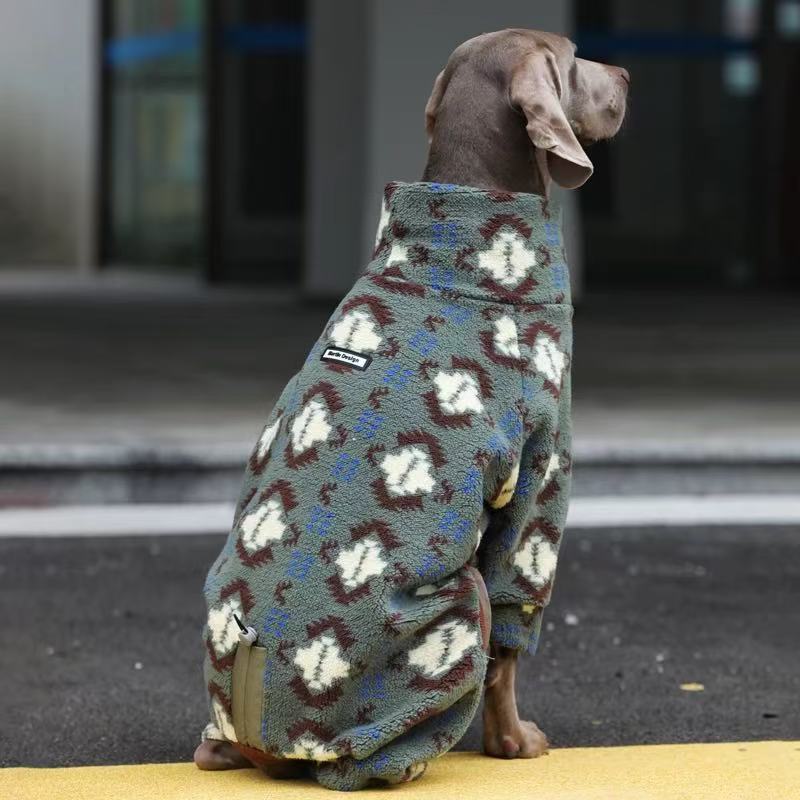 Double-Fleece Warm Jumpsuit for Medium & Large Dogs