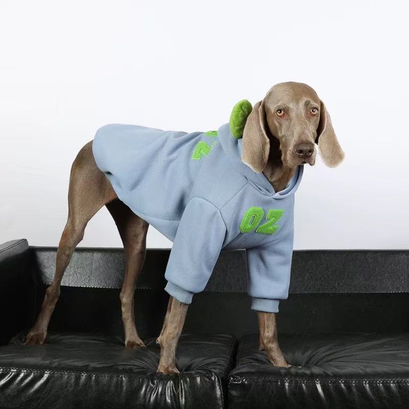 Winter Warm Hooded Sweatshirt for Large Dogs – “OZ” Ear Hoodie Edition