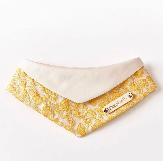 Golden Autumn Floral Pet Bib