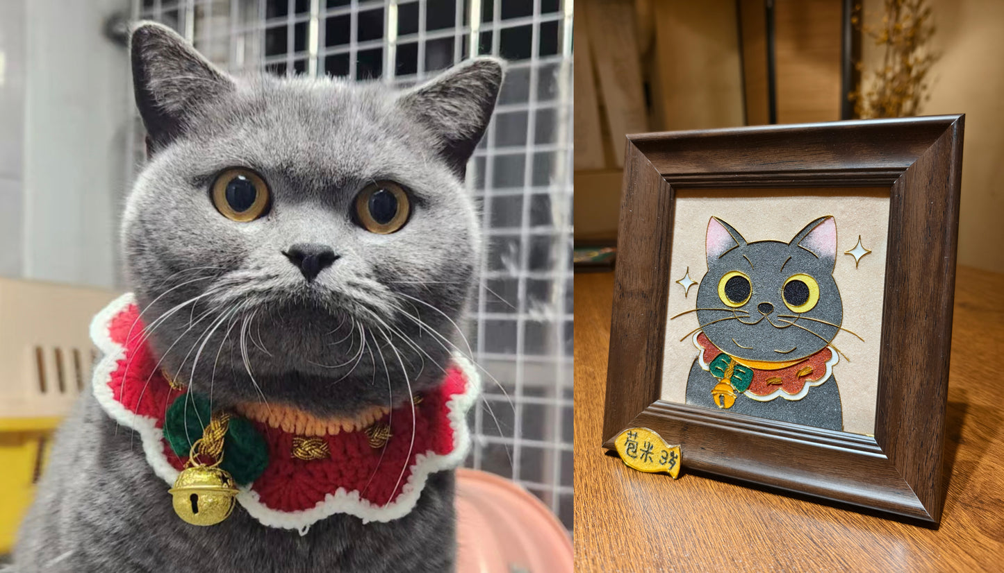Custom Pet Portrait Enamel Art