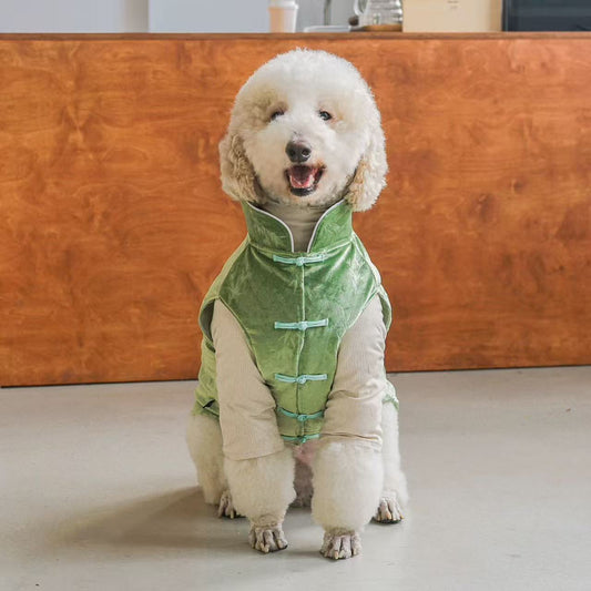 Chinese-Style Velvet Dog Vest