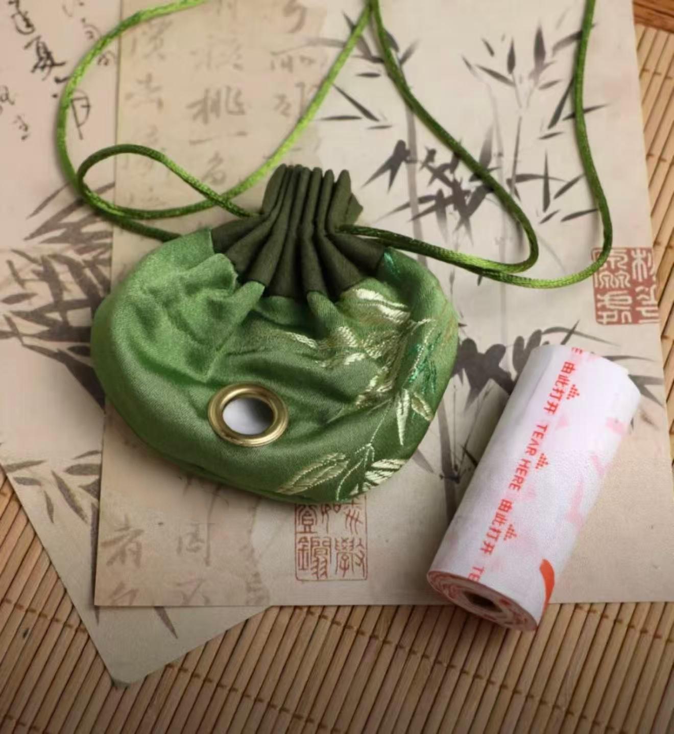 Bamboo Charm Poop Bag Holder