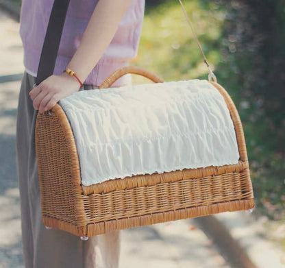 Handcrafted Rattan Cat Carrier – Inspired by Chinese Heritage