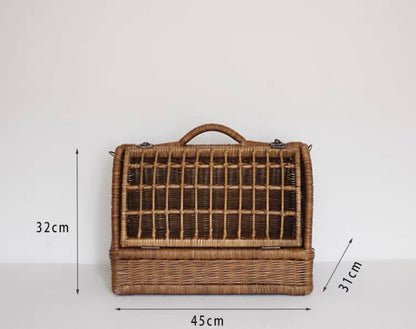 Handcrafted Rattan Cat Carrier – Inspired by Chinese Heritage
