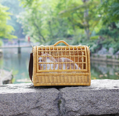 Handcrafted Rattan Cat Carrier – Inspired by Chinese Heritage