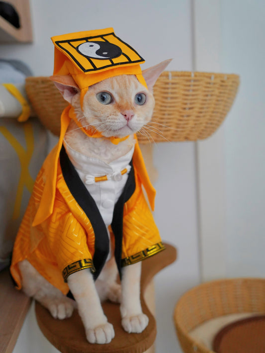 Pet Taoist Priest Costume – Traditional Chinese Cosplay Outfit for Pets