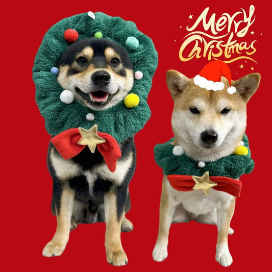 Christmas Wreath Collar for Pets – Festive Decorative Accessory