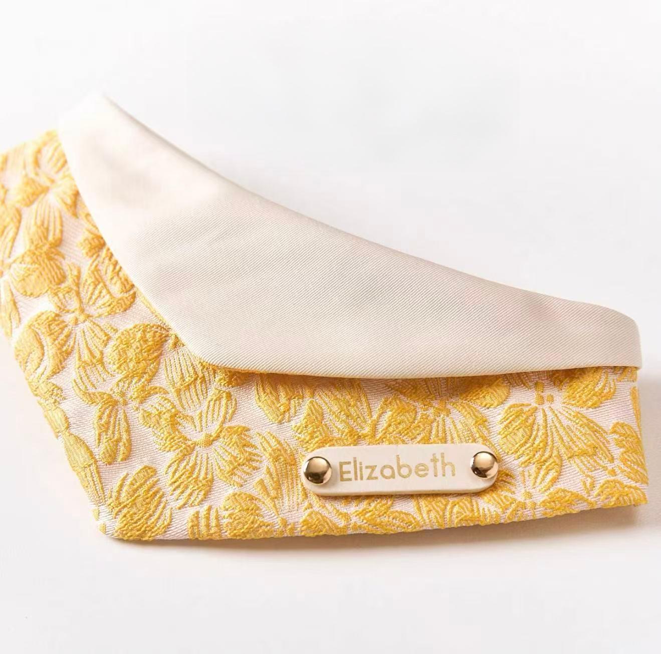 Golden Autumn Floral Pet Bib